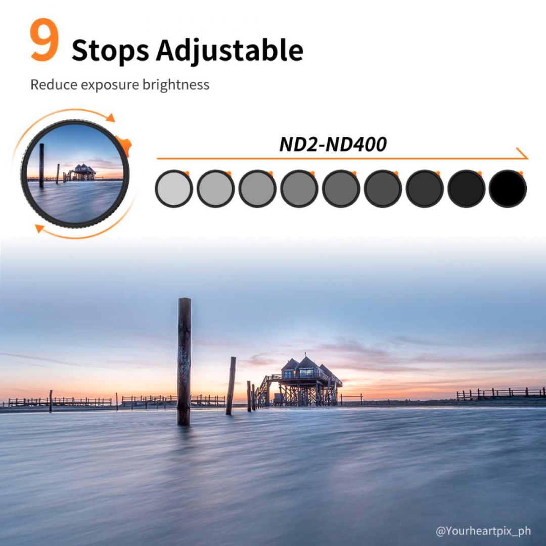 K&F Concept 46mm Variable ND Filter ND2-ND400 Nano X VND KF01.2376 - 3